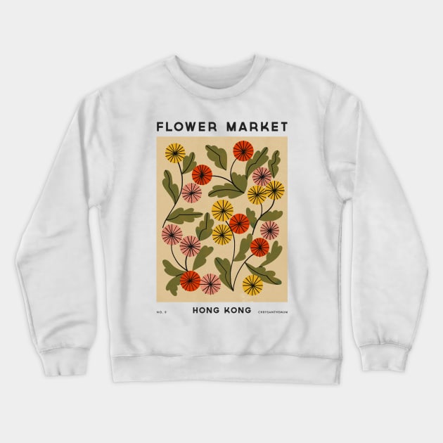 Flower Market No. 9 Crewneck Sweatshirt by Renea L Thull